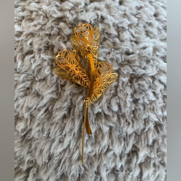 Two gold vintage brooches - Picture 7 of 14